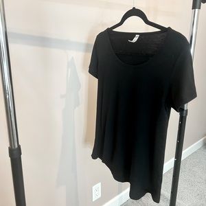 Black, basic, layering t-shirt
